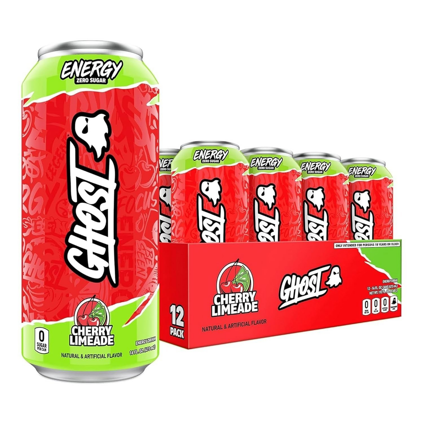 GHOST Energy Drink - 12 Pack - Energy & Focus & No Artificial Colors