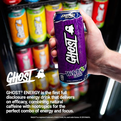 GHOST Energy Drink - 12 Pack - Energy & Focus & No Artificial Colors