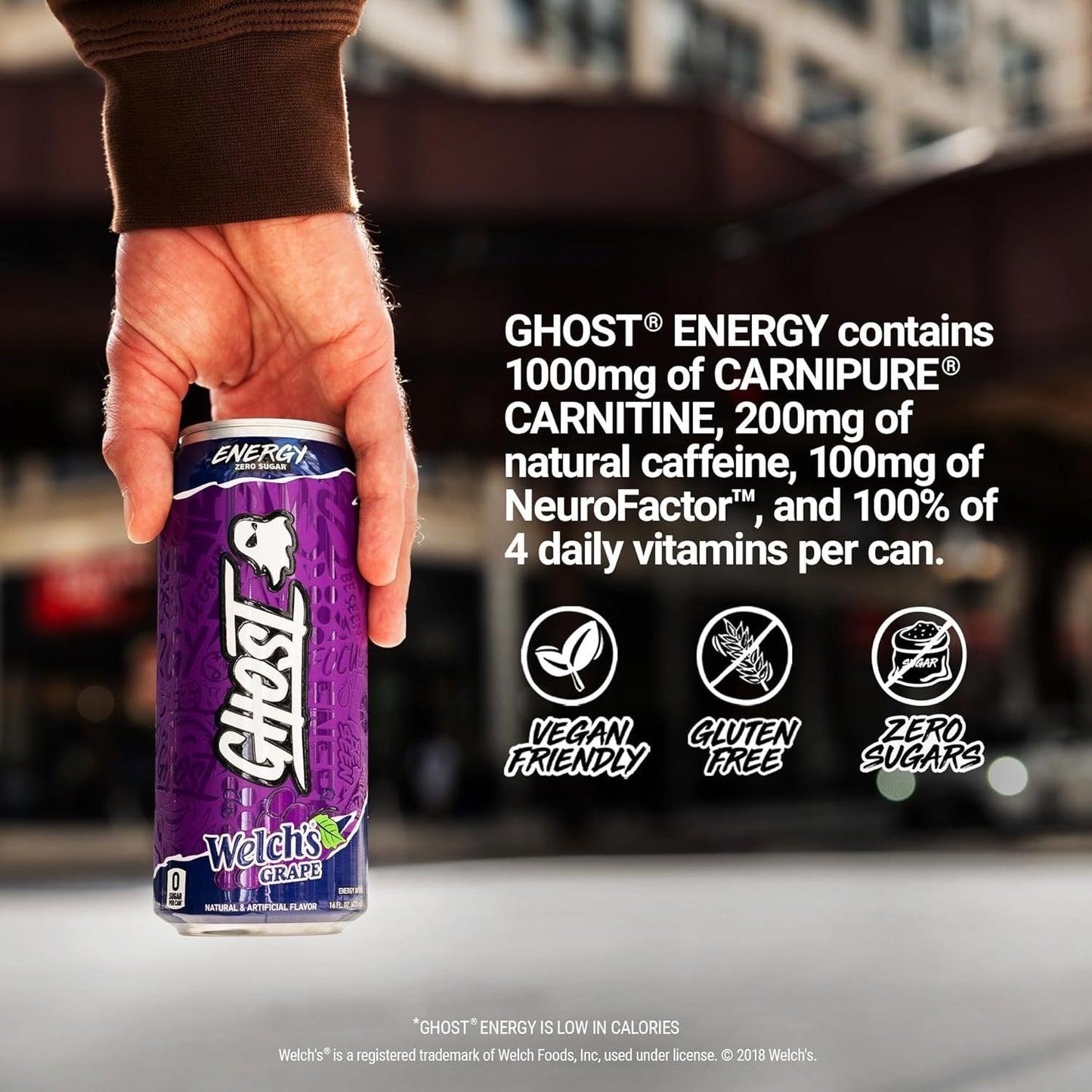 GHOST Energy Drink - 12 Pack - Energy & Focus & No Artificial Colors