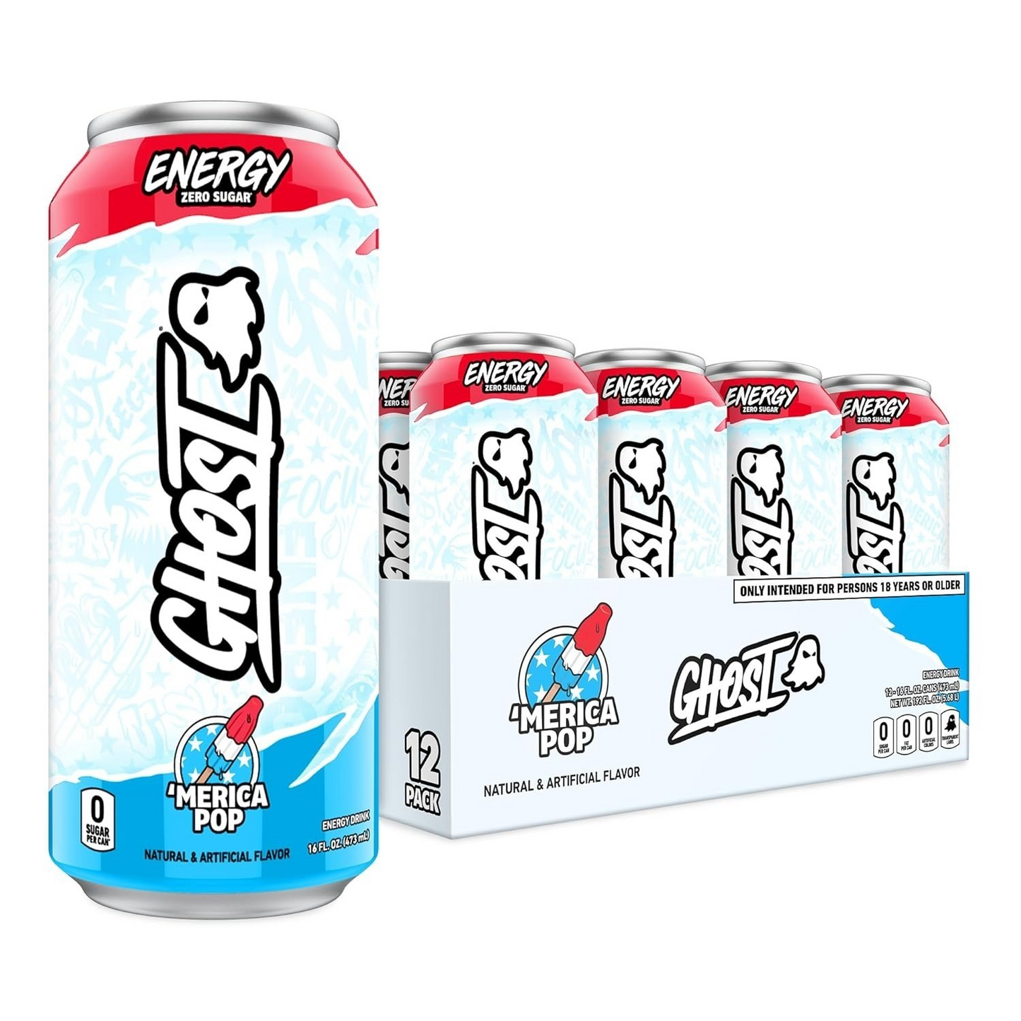 GHOST Energy Drink - 12 Pack - Energy & Focus & No Artificial Colors