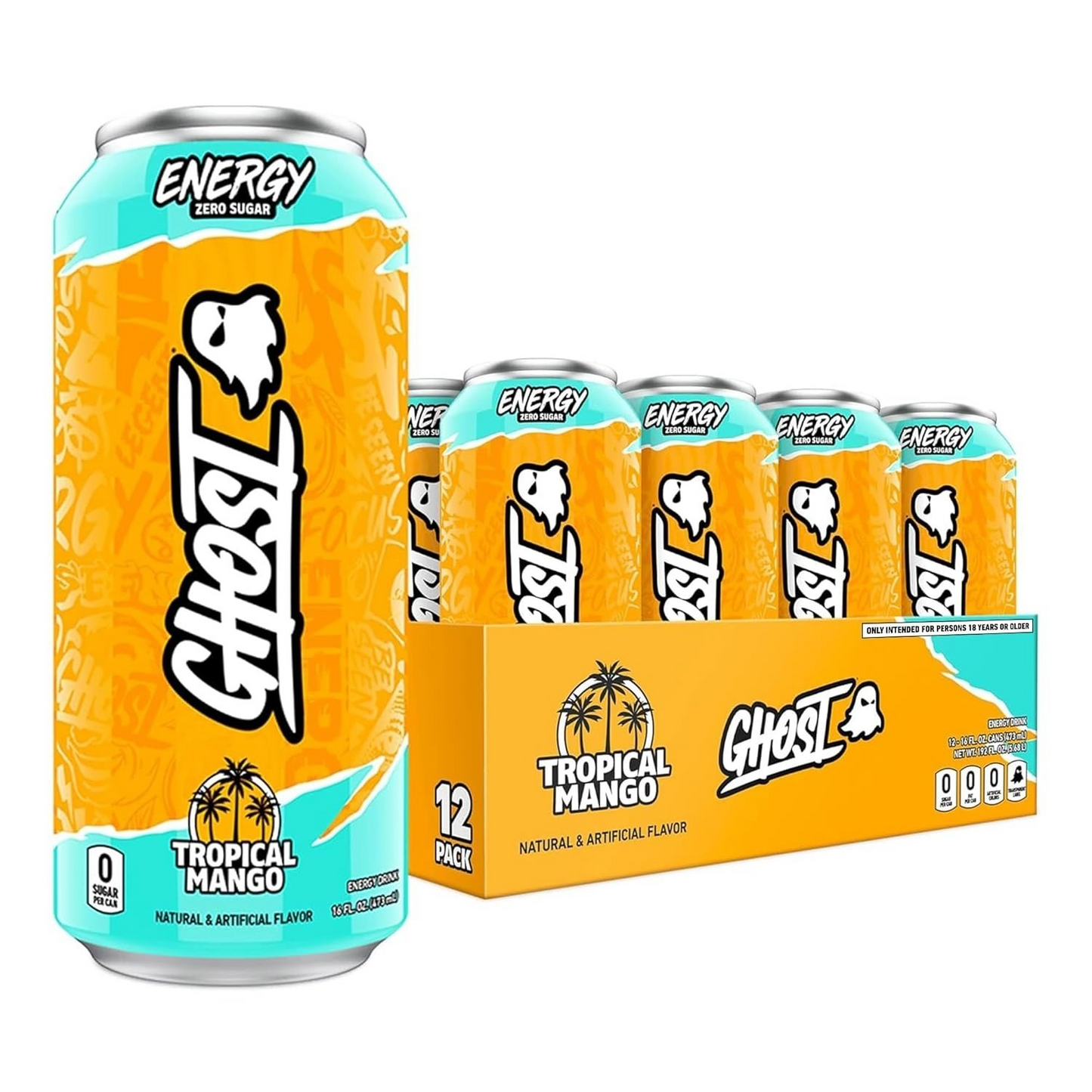 GHOST Energy Drink - 12 Pack - Energy & Focus & No Artificial Colors