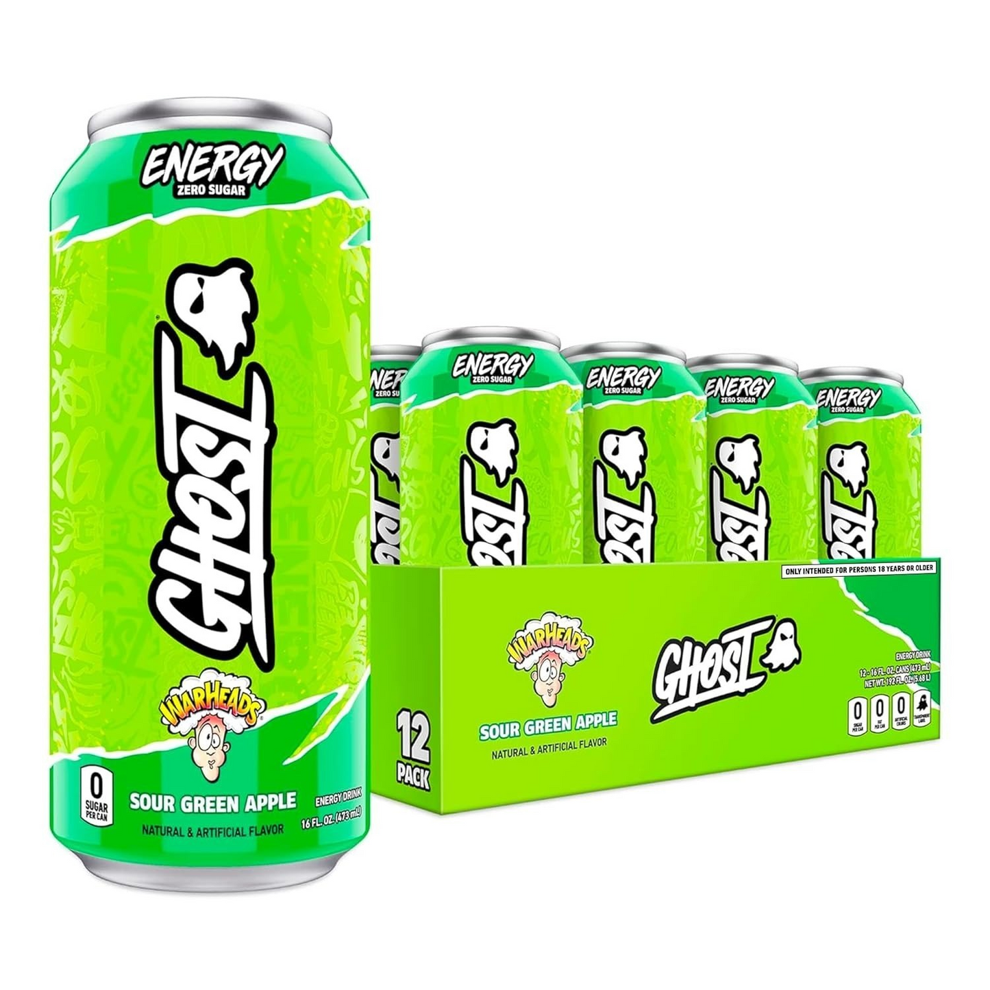 GHOST Energy Drink - 12 Pack - Energy & Focus & No Artificial Colors